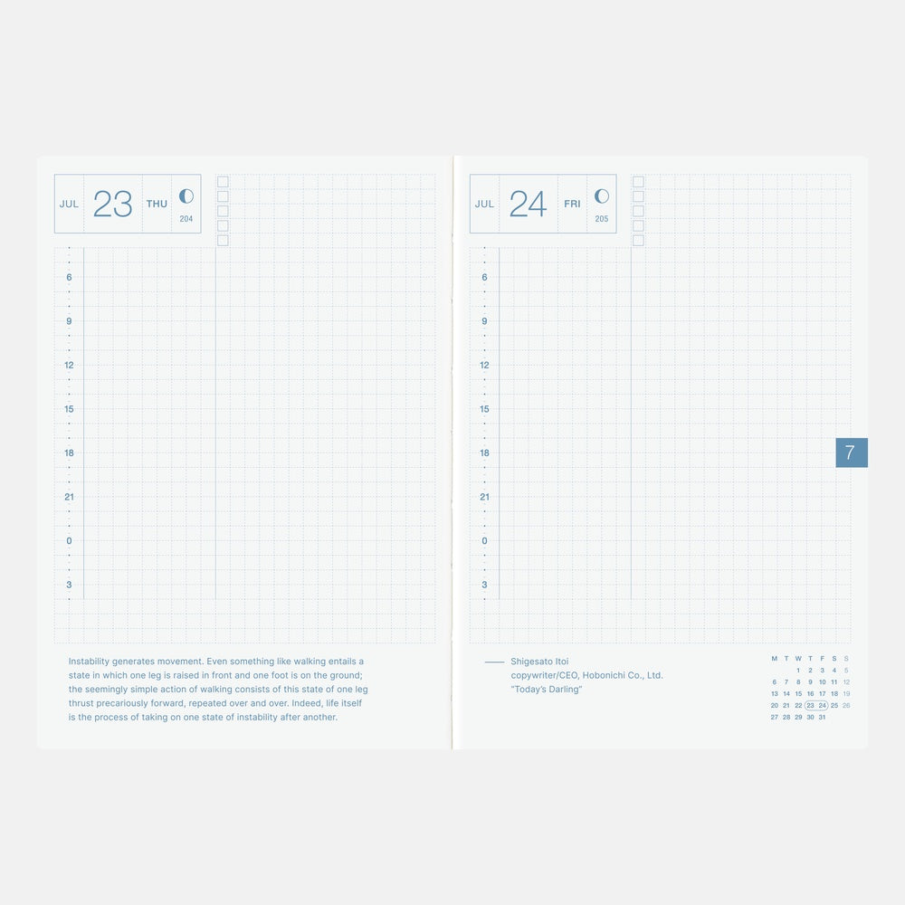 Hobonichi Techo A6 English Orignal Book - Monday Start
