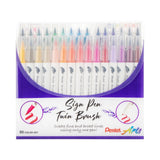 Pentel Arts Sign Pen Twin Brush Set - 30 Color Set