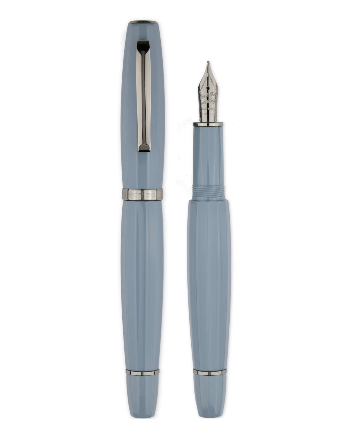 Scribo Feel Fountain Pen - Grey/Blue