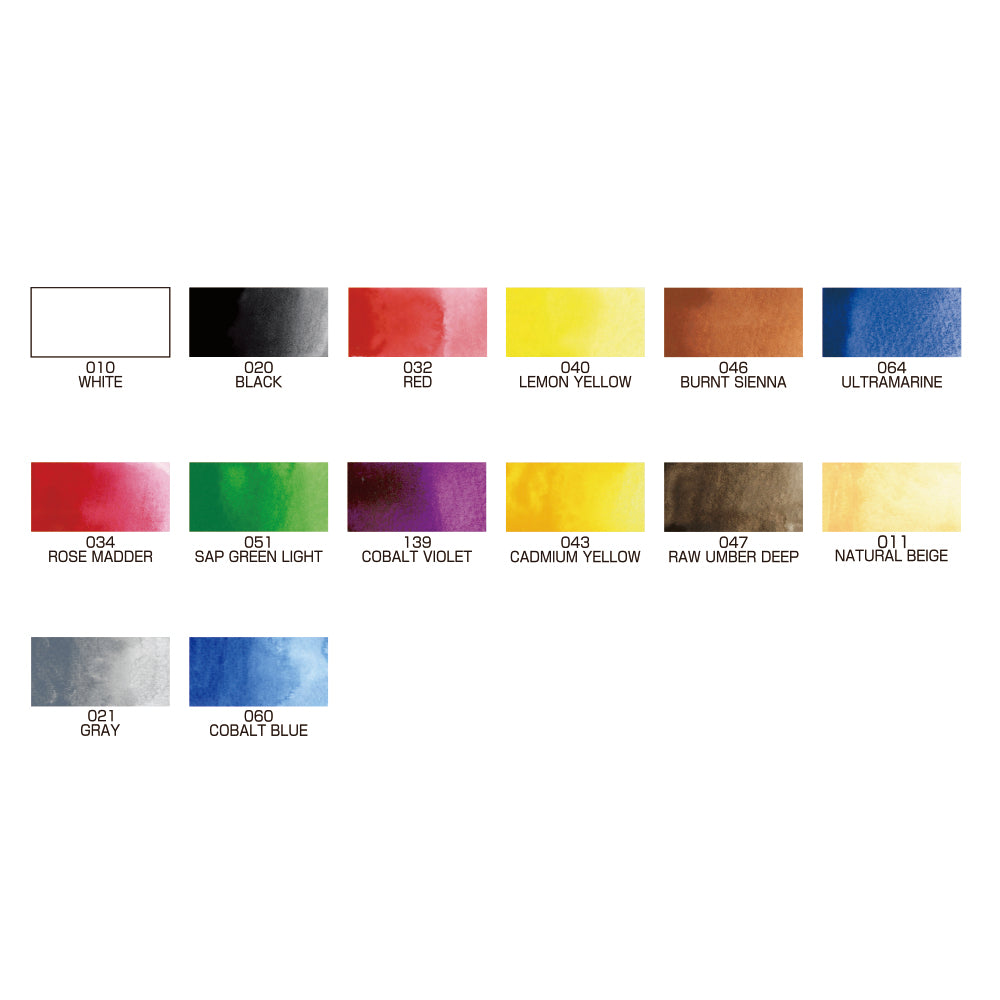 Kuretake Gansai Tambi Portable 14 Colors Set