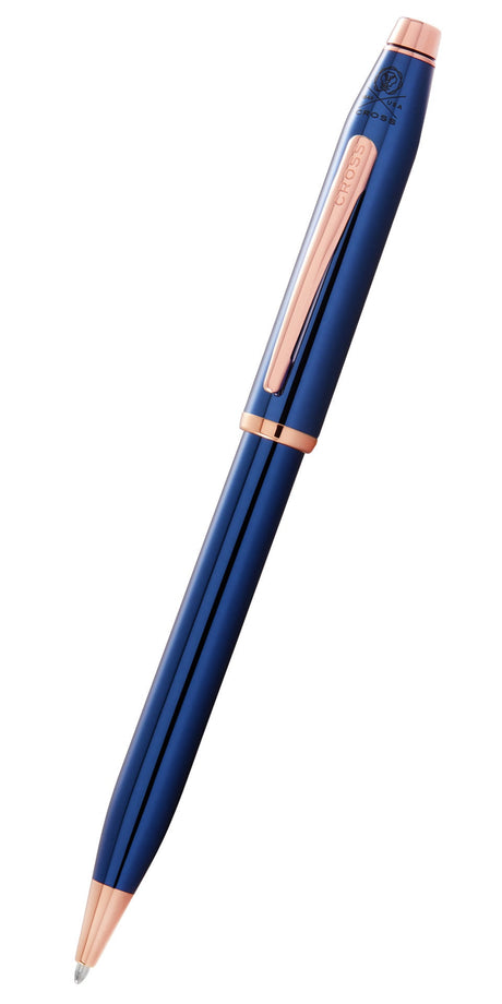 Century II Translucent Cobalt Blue Ballpoint Pen - view 1