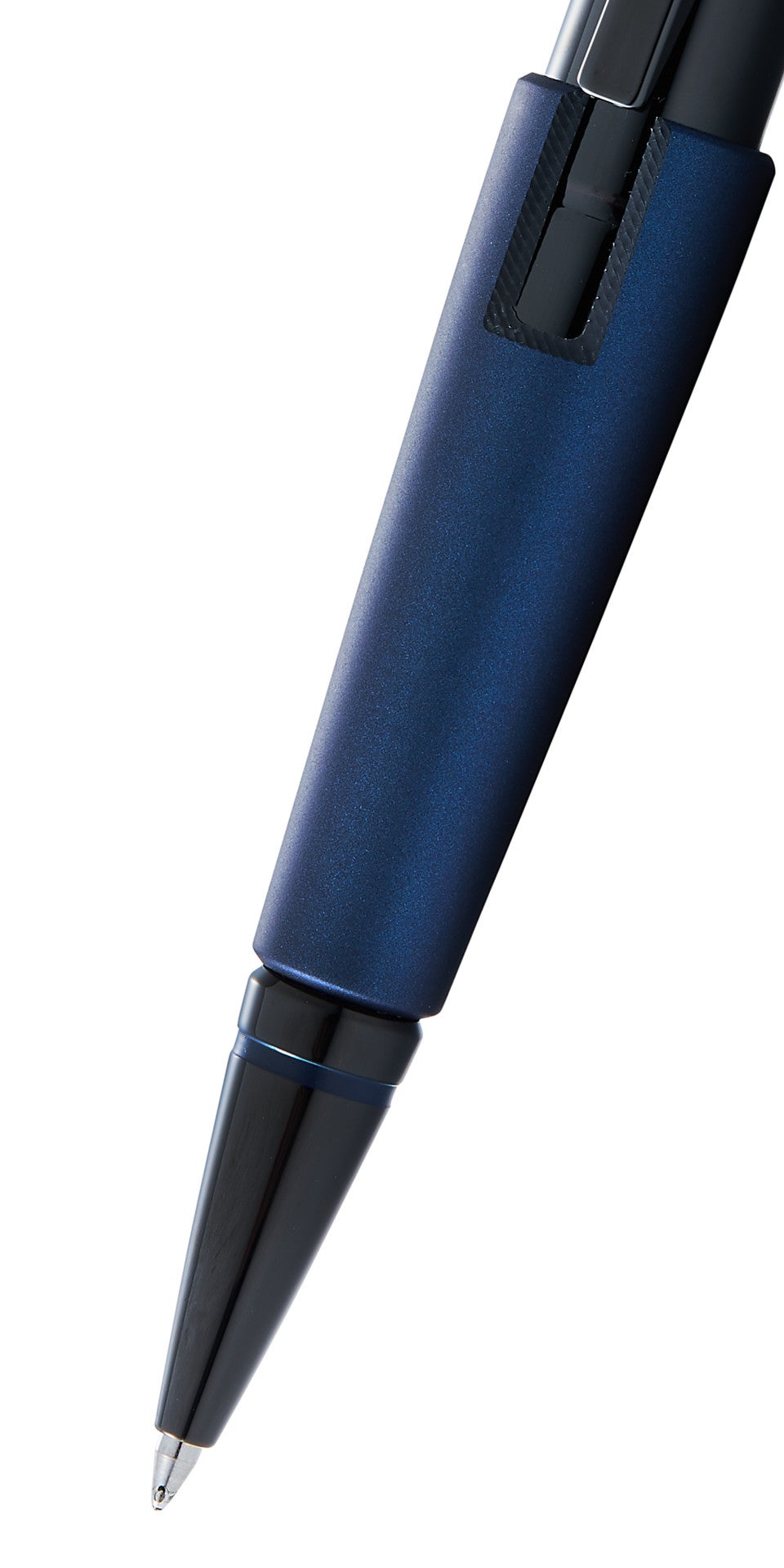 Edge Matte Blue Lacquer Rollerball Pen Detail