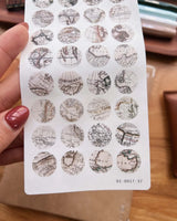 Sarica Studio Vintage Map Dot Stickers