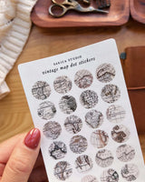Sarica Studio Vintage Map Dot Stickers