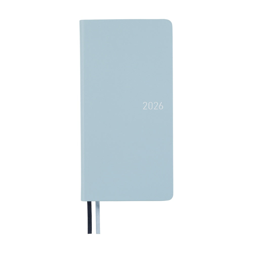 Hobonichi Techo Weeks - Leather: Snow Blue (April Start)