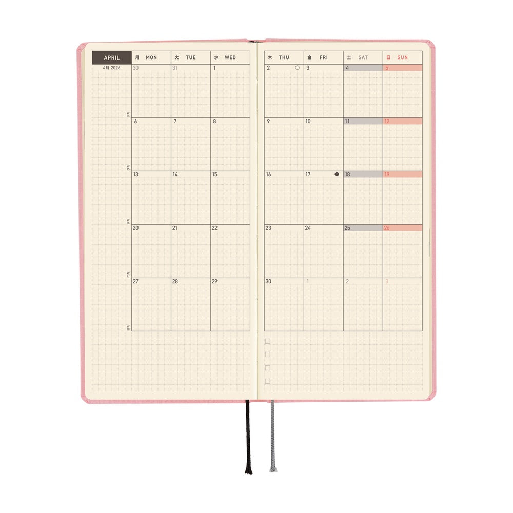 Hobonichi Techo Weeks - Colors: Strawberry Milk (April Start)