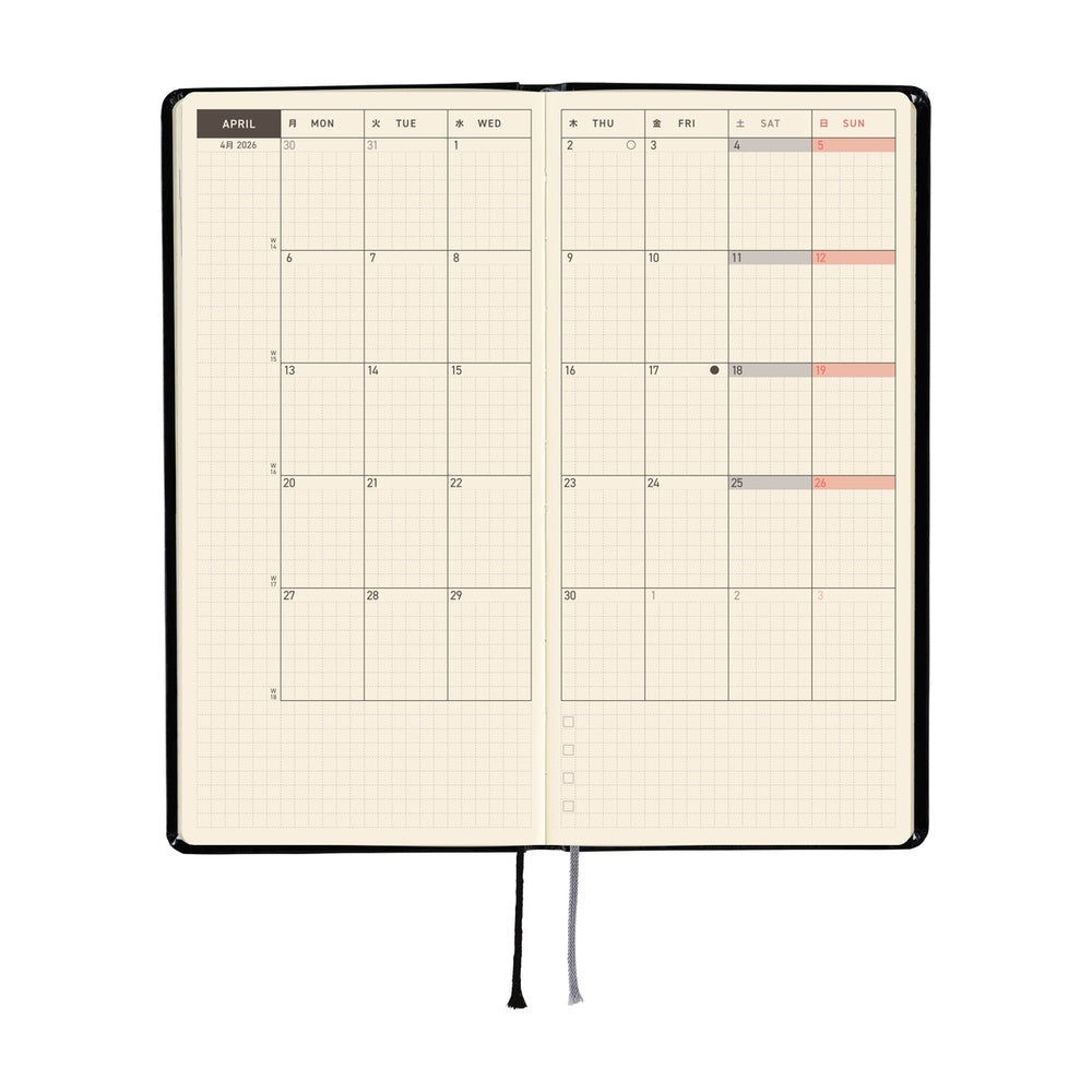 Hobonichi Techo Weeks - Yumi Kitagishi: White Cat’s Daily Life (April Start)
