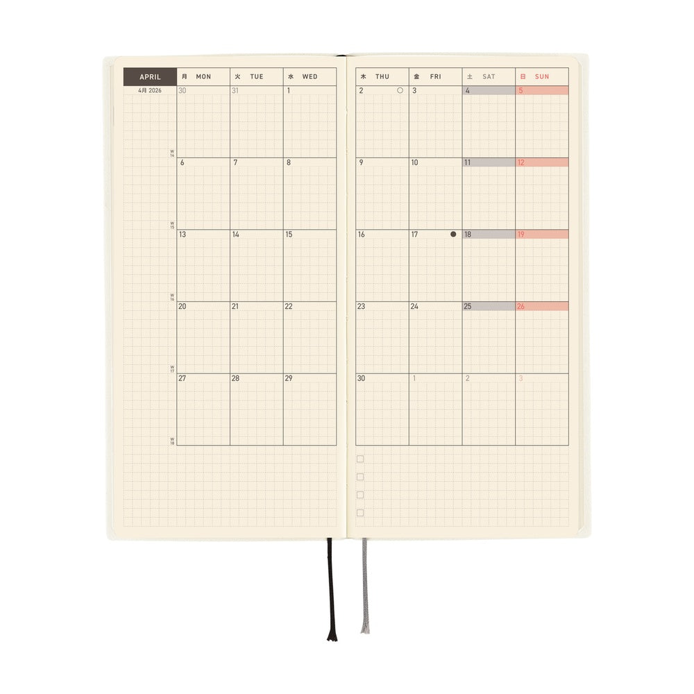 Hobonichi Techo Weeks - White Line: Ivory (April Start)