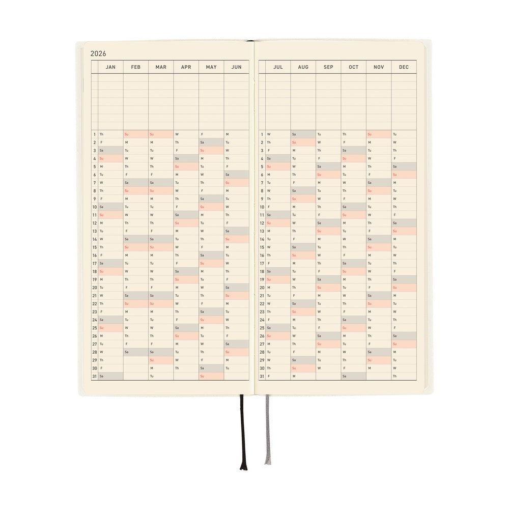 Hobonichi Techo Weeks - White Line: Ivory (April Start)