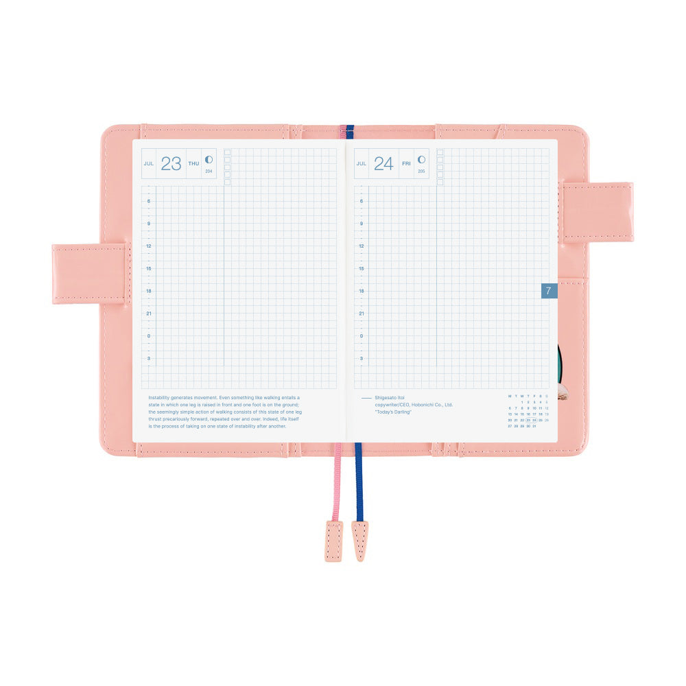 Hobonichi Techo A6 Original Planner Set - Candy Stripper: Random Dog & Cat (Pink)