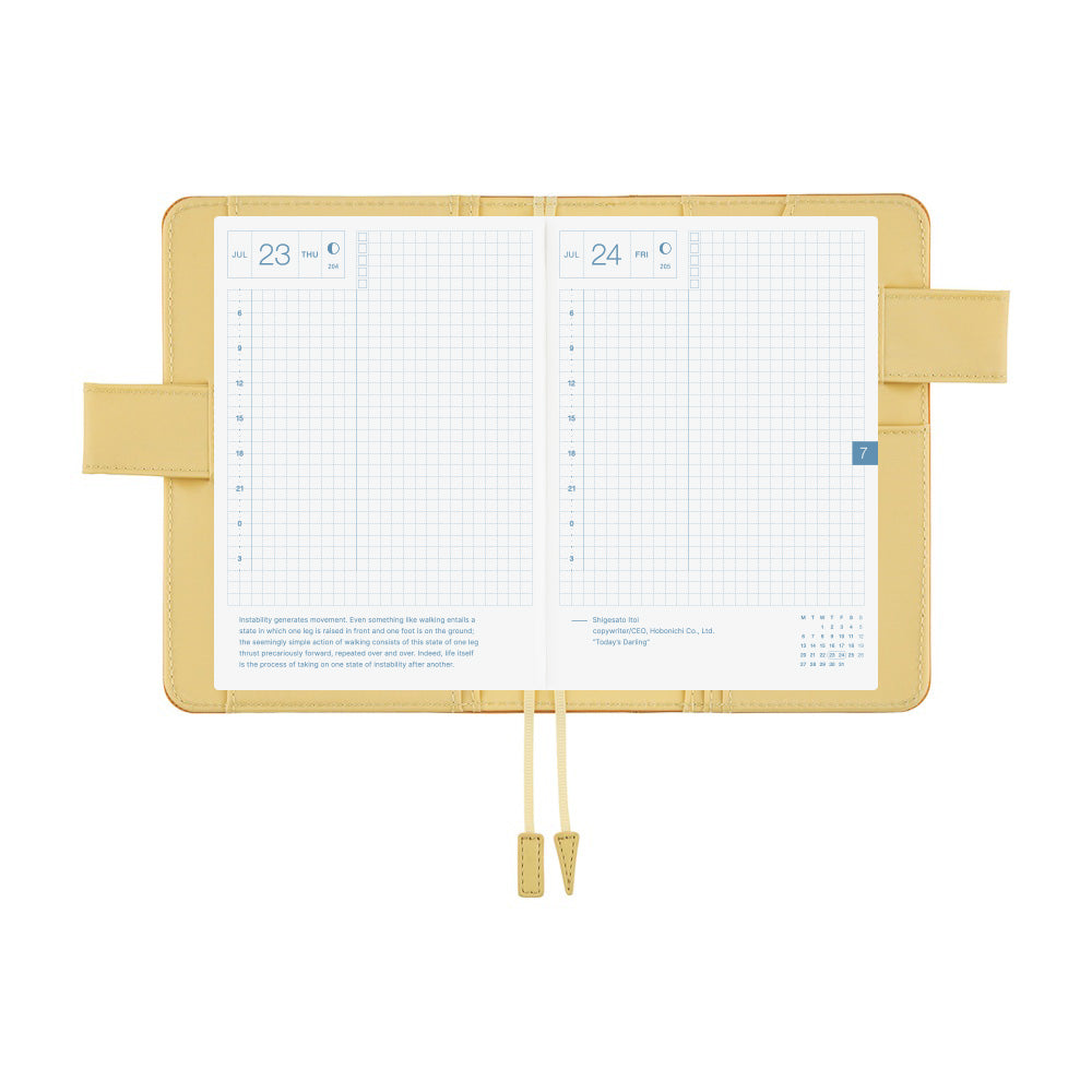 Hobonichi Techo A6 Original Planner Set - Colors: Butterscotch (April Start)