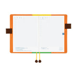 Hobonichi Techo A5 Cousin Planner Set - 100%ORANGE: Where’s the Squirrel Going (April Start)