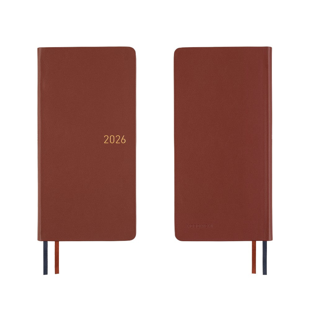 Hobonichi Techo Weeks - Leather: Wine Brown (April Start)