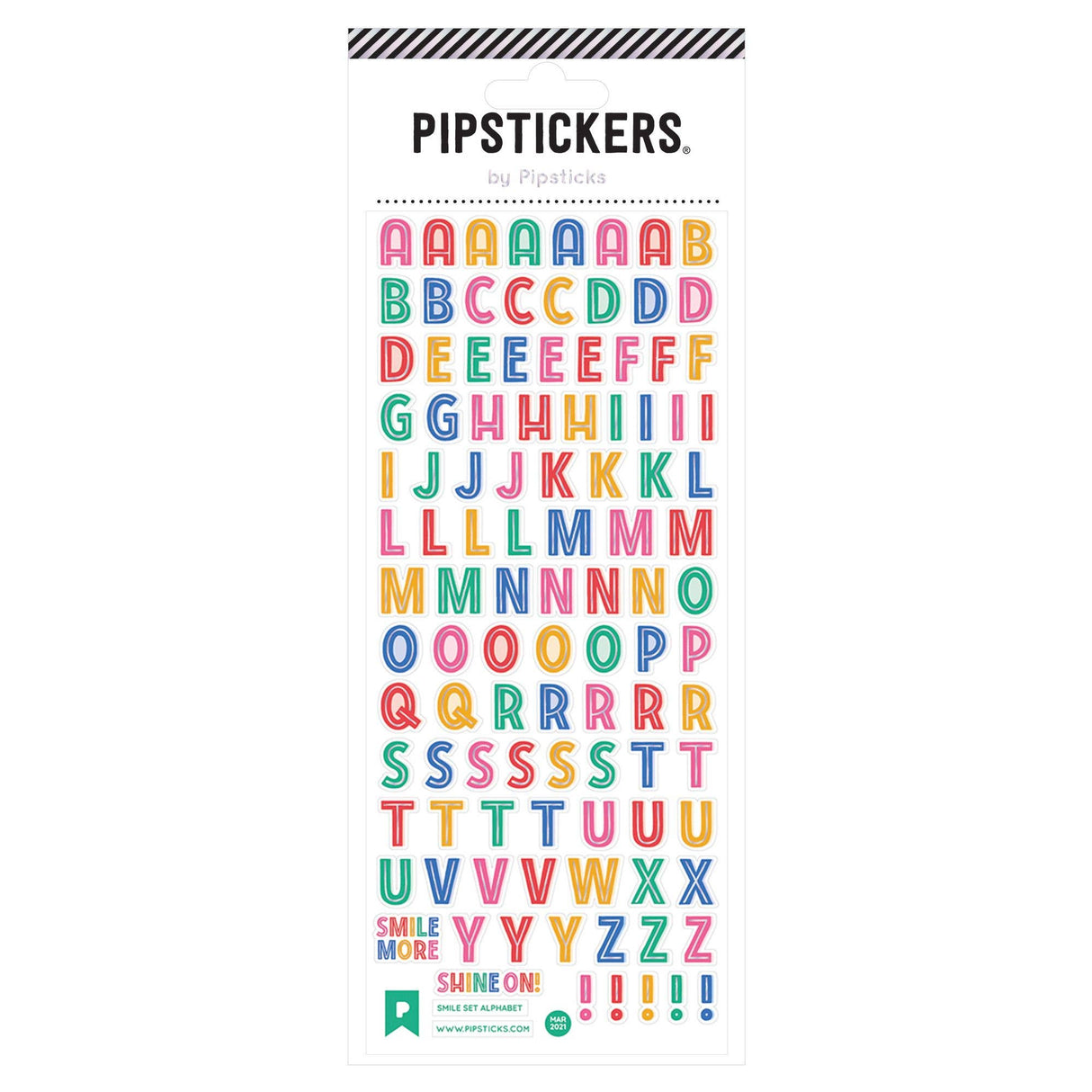 Atlas Stationers - Pipsticks Smile Set Alphabet - Stickers