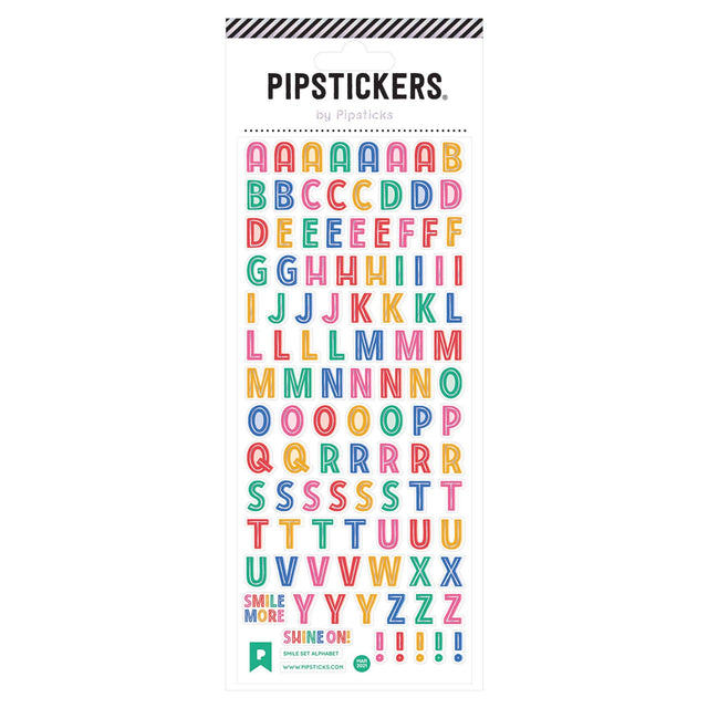 Atlas Stationers - Pipsticks Smile Set Alphabet - Stickers
