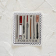 Atlas Stationers - Pens & Pencils Forever Postage Stamp Sticker - Stickers