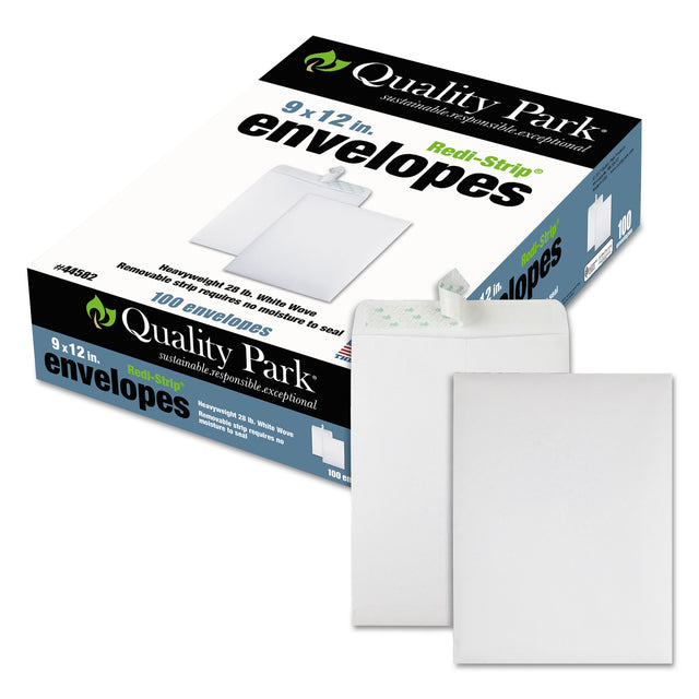 REDI-STRIP CATALOG ENVELOPE, #10 1/2, CHEESE BLADE FLAP, REDI-STRIP CLOSURE, 9 X 12, WHITE, 100/BOX | Atlas Stationers.
