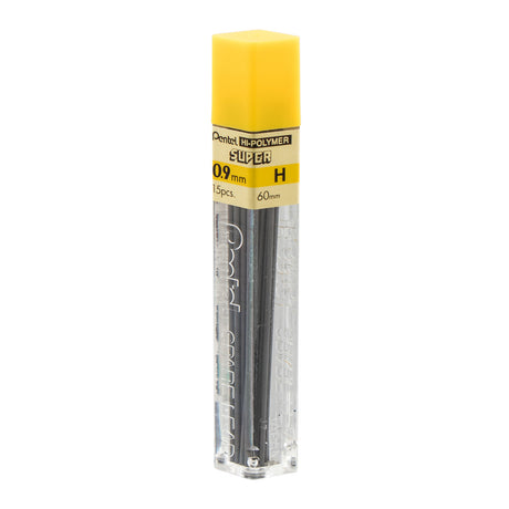 Pentel Super Hi-Polymer Lead - 0.9mm - 15 Pieces | Atlas Stationers.