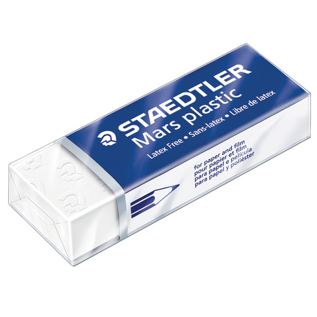 Staedtler Mars Eraser, Rectangular, Large, White, Vinyl | Atlas Stationers.