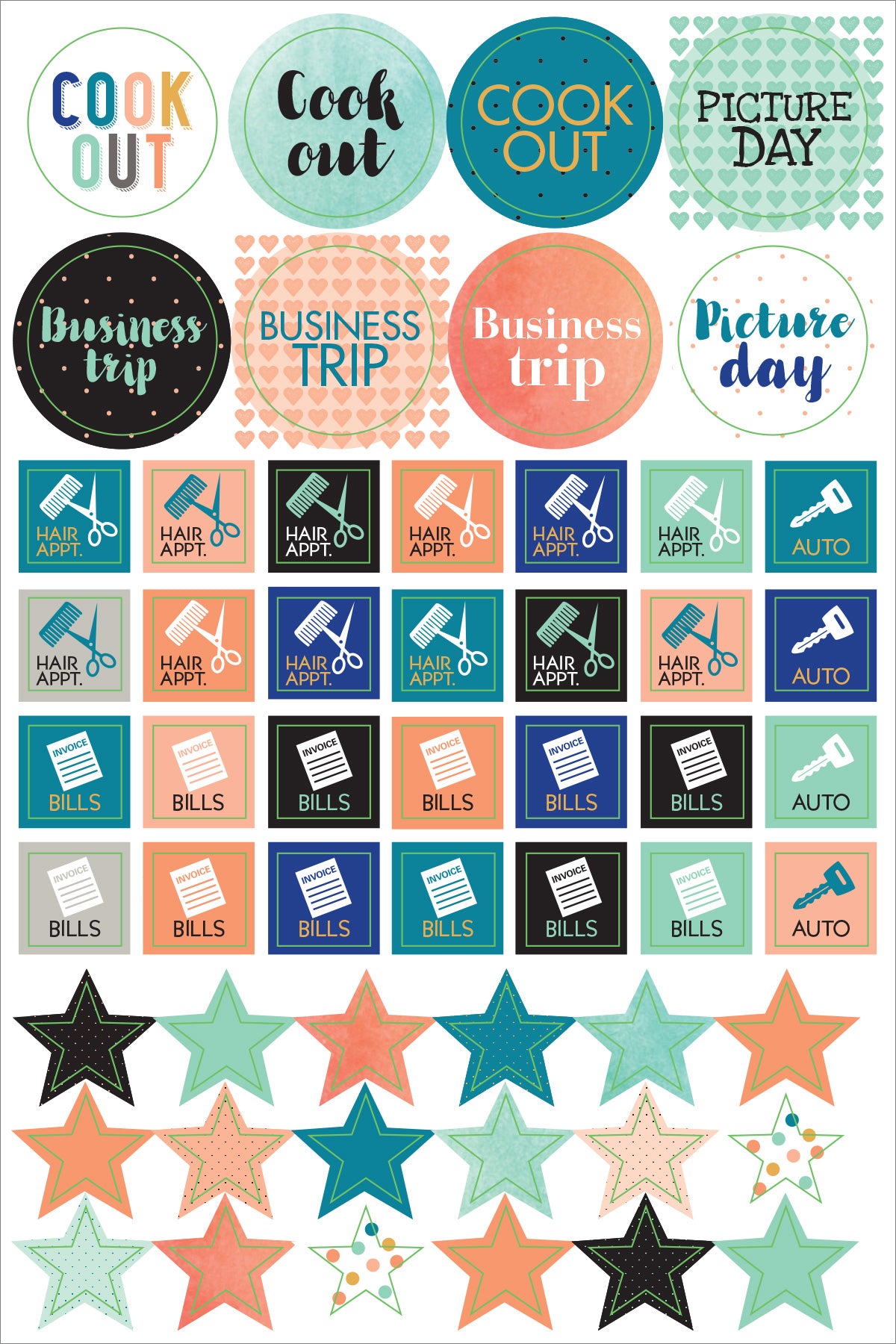 Atlas Stationers - ESSENTIALS MOM'S PLANNER STICKERS - Stickers - Image 10