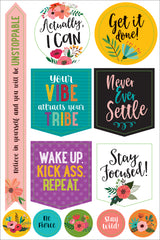 ESSENTIALS WAKE UP, KICK ASS, REPEAT. PLANNER STICKERS | Atlas Stationers.