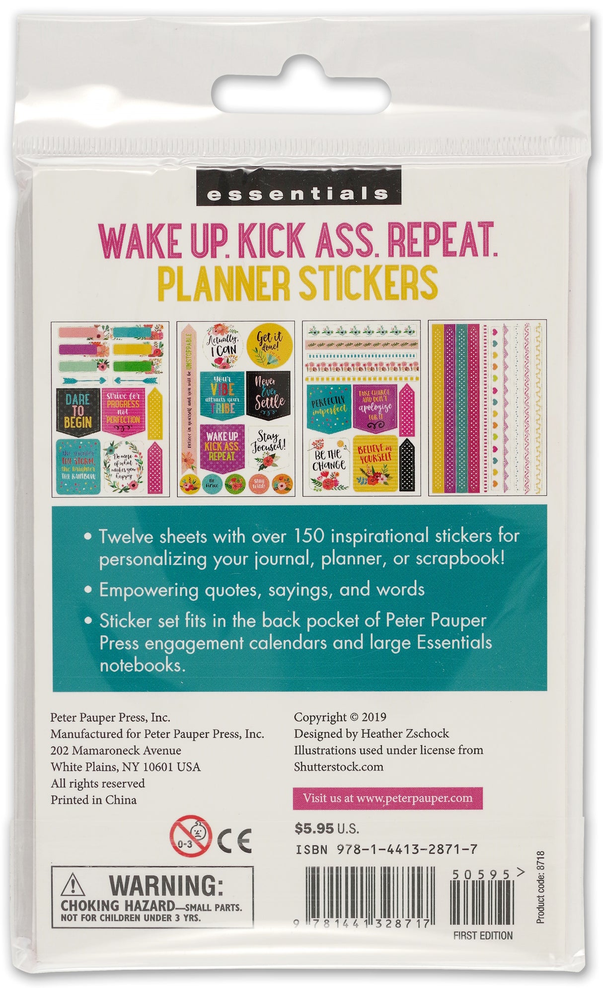 Atlas Stationers - ESSENTIALS WAKE UP, KICK ASS, REPEAT. PLANNER STICKERS - Stickers - Image 10