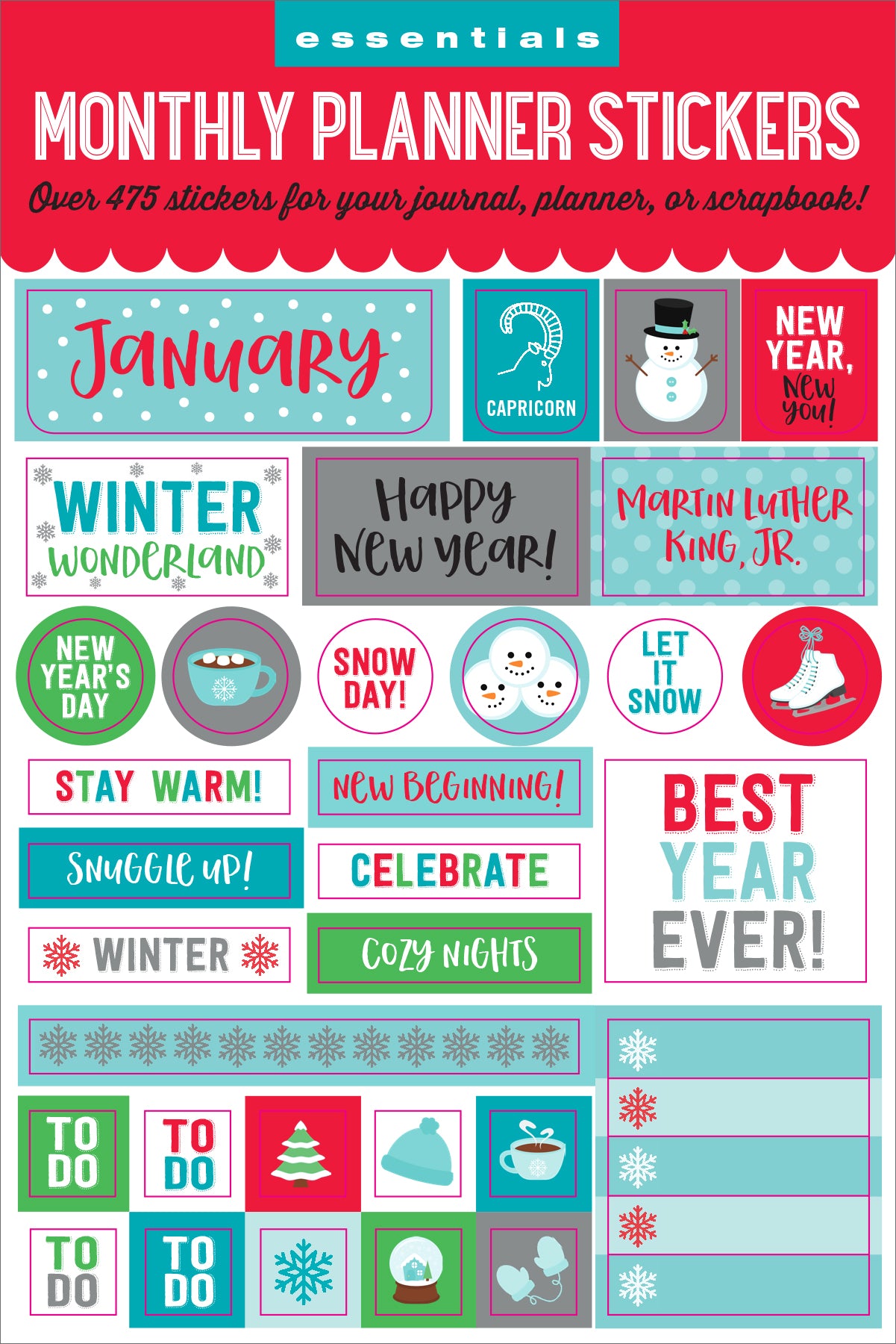 Essentials Monthly Planner Stickers | Atlas Stationers.