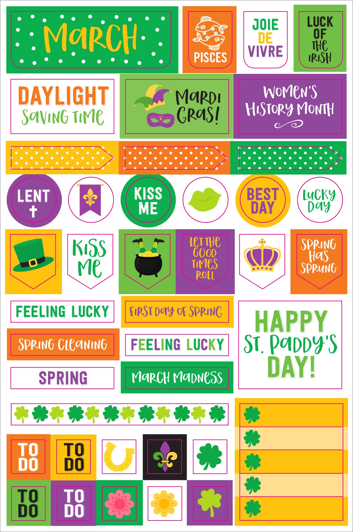 Essentials Monthly Planner Stickers | Atlas Stationers.