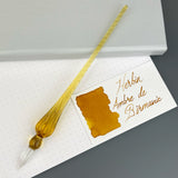 Jacques Herbin Round Glass Dip Pen - Amber