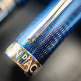Caran d'Ache LÉMAN Fountain Pen - Grand Bleu w/ Silver Trim - | Atlas Stationers.