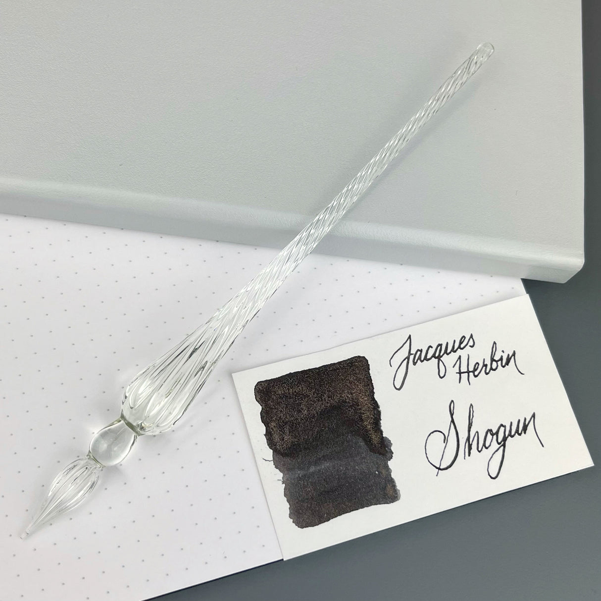 Jacques Herbin Round Glass Dip Pen - Clear