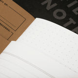 Field Notes Pitch Black Notebook, Dot Graph, 2-Pack, 4 3/4" x 7 1/2" | Atlas Stationers.