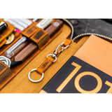 Galen Leather Zipped A5 Notebook Folio - Crazy Horse Brown | Atlas Stationers.