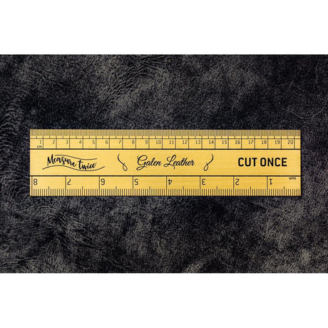 Galen Leather Vintage Inspired Brass Ruler | Atlas Stationers.
