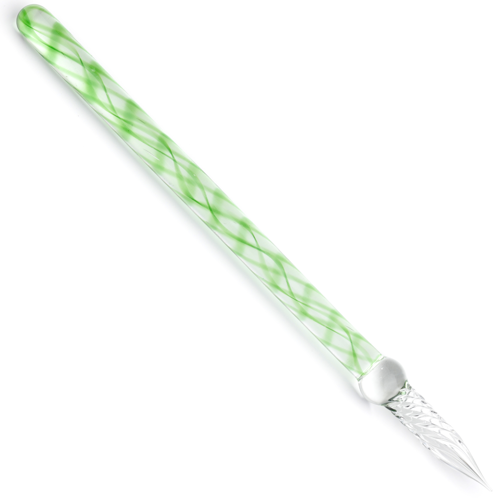 Jacques Herbin Straight Glass Dip Pen -  Vert Pre