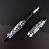 Aurora Optima Auroloide Fountain Pen - Nero Perla | Atlas Stationers.