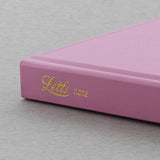 Letts Icon Hardcover Notebook - 5 1/8" x 7 7/8" - Ruled - Pink | Atlas Stationers.