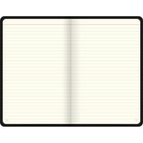 Letts Icon Hardcover Notebook - 5 1/8" x 7 7/8" - Ruled - Black | Atlas Stationers.