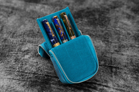 Galen Leather Zippered Magnum Opus 3 Slot Pen Case