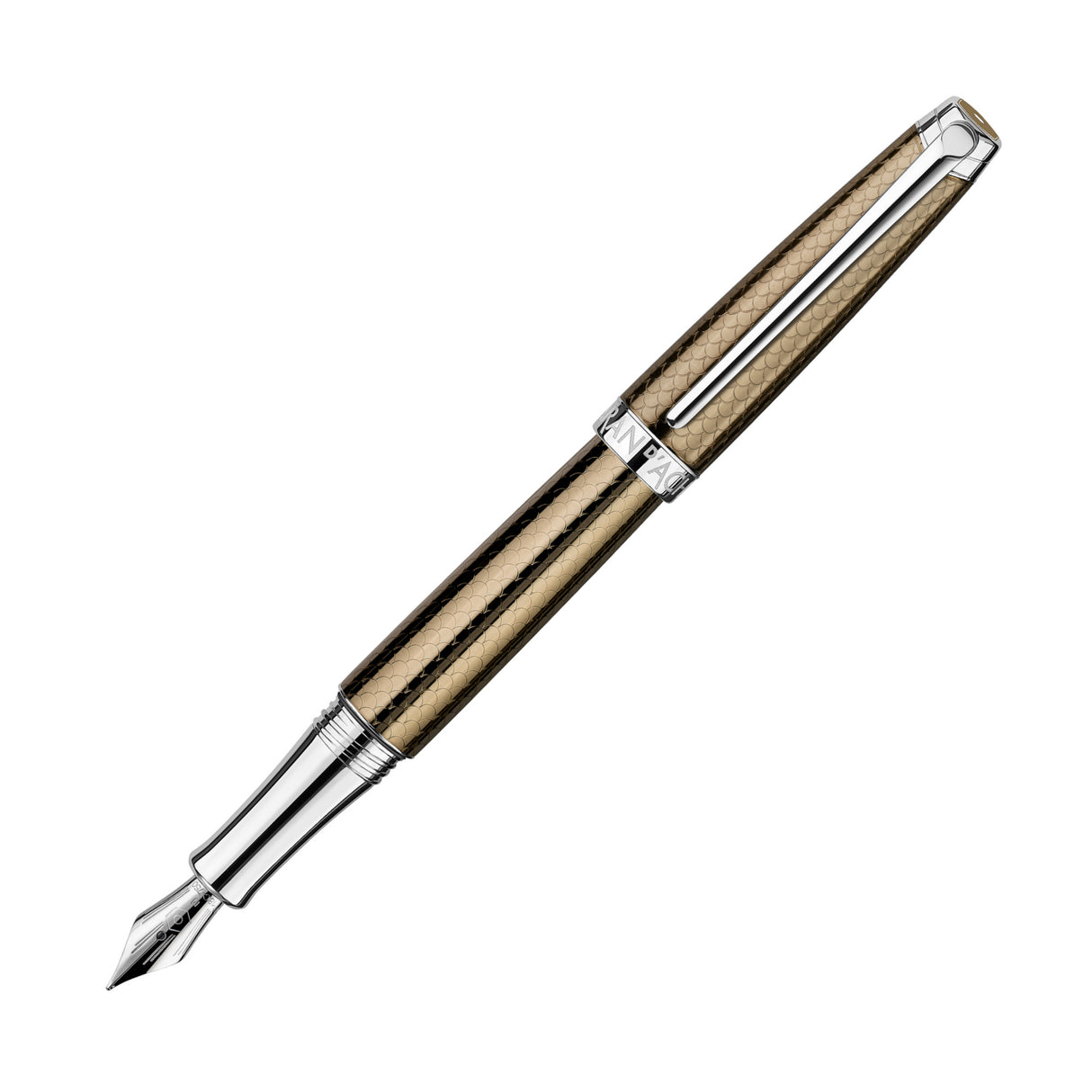 Caran d'Ache LÉMAN Fountain Pen -  Caviar w/ Silver Trim | Atlas Stationers.