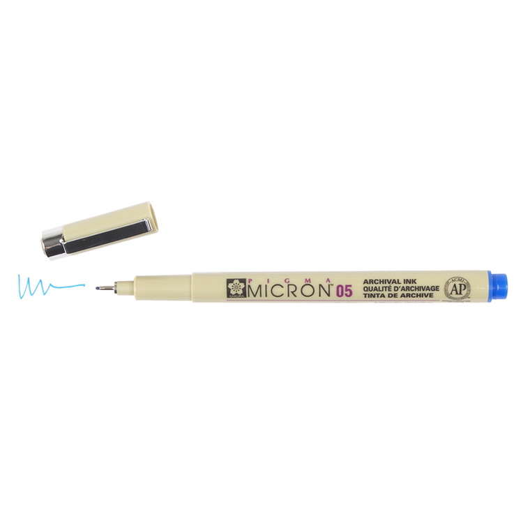 Pigma Micron 05 .45mm Pen - Blue | Atlas Stationers.