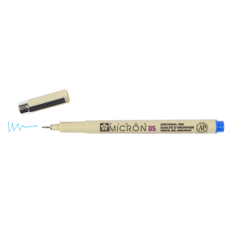 Pigma Micron 05 .45mm Pen - Blue | Atlas Stationers.