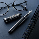 Platinum #3776 Century Fountain Pen - Black Diamond with Rhodium Trim | Atlas Stationers.