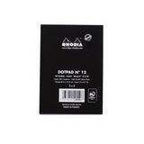 Rhodia Staplebound Notepad - Dot grid 80 sheets - 3 3/8 x 4 3/4 - Black cover | Atlas Stationers.