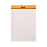 Rhodia "R" Premium Stapled Notepad - Lined 70 sheets - 6 x 8 1/4 - Black cover | Atlas Stationers.