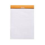 Rhodia Staplebound Notepad - Dot grid 80 sheets - 6 x 8 1/4 - Orange cover | Atlas Stationers.
