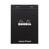 Rhodia Staplebound Notepad - Dot grid 80 sheets - 6 x 8 1/4 - Black cover | Atlas Stationers.