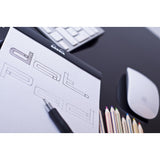 Rhodia Staplebound Notepad - Dot grid 80 sheets - 6 x 8 1/4 - Black cover | Atlas Stationers.