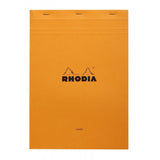 Rhodia Staplebound Notepad - Lined w/ margin 80 sheets - 8 1/4 x 11 3/4 - Orange cover | Atlas Stationers.
