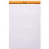 Rhodia Staplebound Notepad - Blank 80 sheets - 8 1/4 x 12 1/2 - Orange cover | Atlas Stationers.